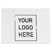 Zakelijk logo | Tassen met logo op maat Groot Cadeauzakje (Voorkant)