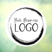 Zakelijk logo tegen witte cirkel raamsticker (Vel 3)