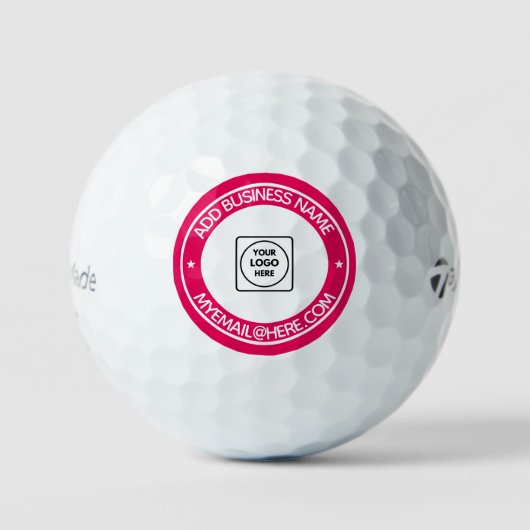 Zakelijk Logo Tekst Branding Sjabloon Golfballen (Voorkant)