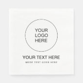 Zakelijk Logo Tekst Hier Aangepaste Sjabloon Lunch Servet (Voorkant)