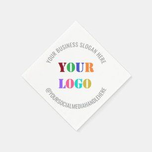 Zakelijk logo tekst promotionele servetten sjabloo