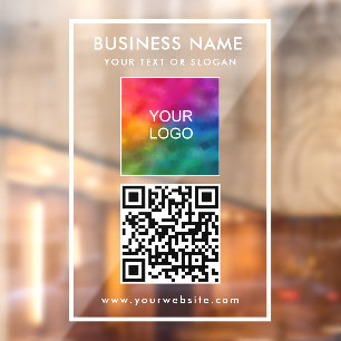 Zakelijk Logo Tekst QR Code Modern Eerlijk Best To Raamsticker