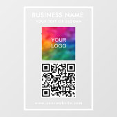 Zakelijk Logo Tekst QR Code Modern Eerlijk Best To Raamsticker (Vel)