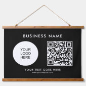  Zakelijk Logo Tekst QR Code Sjabloon Hangend Wandkleed (Voorkant)