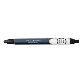 Zakelijk Logo Uitvoerend Bedrijfsleven Navy Goud Blauwe Inkt Pen