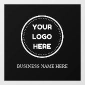 Zakelijk logo uploaden Bedrijfslogo Aangepast Zwar Raamsticker (Vel)