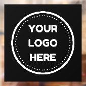 Zakelijk logo uploaden Bedrijfslogo Aangepast Zwar Raamsticker (Vel 2)