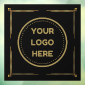 Zakelijk logo uploaden Bedrijfslogo op maat goud Raamsticker (Vel 3)