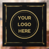 Zakelijk logo uploaden Bedrijfslogo op maat goud Raamsticker (Vel 2)