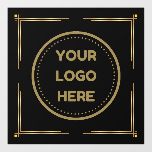 Zakelijk logo uploaden Bedrijfslogo op maat goud Raamsticker (Vel)