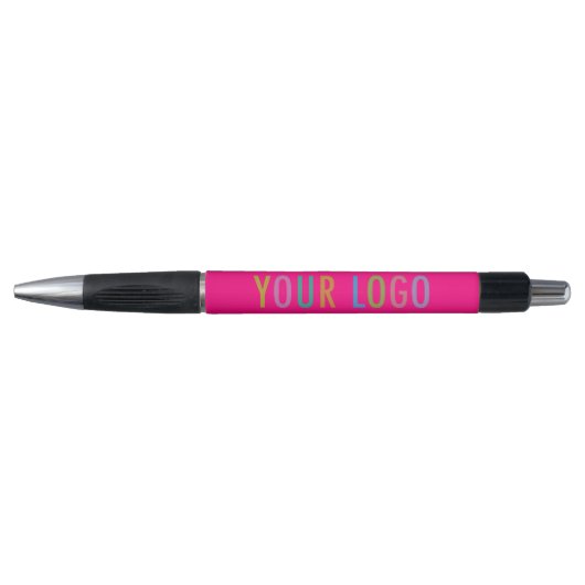 Zakelijk logo van Hot Pink Pens gedrukt promotiema Pen (Voorkant)