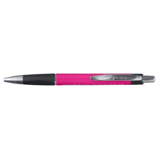 Zakelijk logo van Hot Pink Pens gedrukt promotiema Pen (Achterkant)