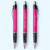 Zakelijk logo van Hot Pink Pens gedrukt promotiema Pen