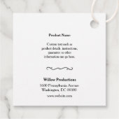 Zakelijk Logo vierkant Dank u ophangen Labels (Achterkant)