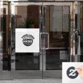 Zakelijk logo| Voeg uw logo hier toe Bedrijfslogo  Raamsticker (Kantoordeur)