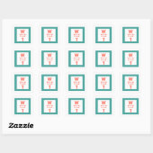 Zakelijk Logo Voeg uw logo toe Vierkante Sticker (Vel)