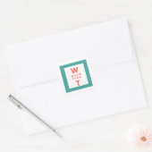 Zakelijk Logo Voeg uw logo toe Vierkante Sticker (Envelop)