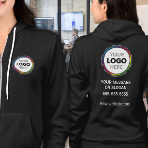 Zakelijk logo - voor- en achterkant bedrukte perso hoodie