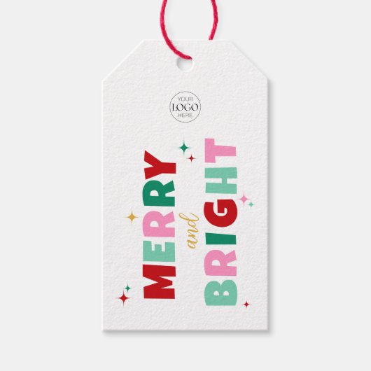 Zakelijk logo vrolijk en helder Kleurrijke typogra Cadeaulabel (Voorkant)