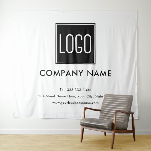 Zakelijk Logo Wandkleed – Gebrandmerkte Wanddecora (In Situ (horizontaal))