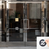 Zakelijk logo welkom openingstijden QR-code Raamsticker (Kantoordeur)