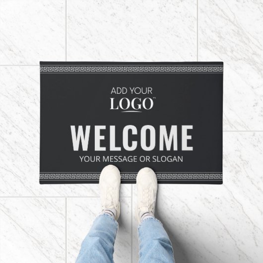 Zakelijk Logo Welkom Professioneel Griekse Meander Deurmat (Binnen)