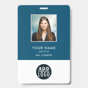 Zakelijk logo Werknemers Foto met streepjescode Aa Badge