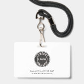 Zakelijk Logo Werknemers Naam ID Badge (Voorzijde met lanyard)