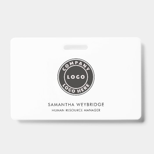 Zakelijk Logo Werknemers Naam ID Badge (Voorzijde)