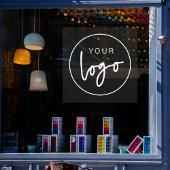 Zakelijk logo Wit Minimalistisch Bedrijf Transpara Raamsticker