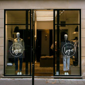 Zakelijk logo Wit Minimalistisch Bedrijf Transpara Raamsticker