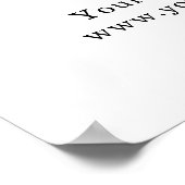 Zakelijk Logo Wit Minimalistisch Modern Eenvoudig Poster (Hoek)