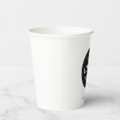 Zakelijk logo wit modern professioneel 8oz papieren bekers (Rechts)