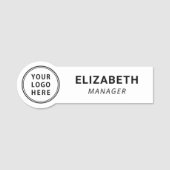 Zakelijk Logo Wit Naamplaatje (Voorkant)