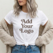 Zakelijk logo wit voor- en achterkant Tri-Blend shirt