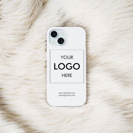 Zakelijk logo witte iPhone hoes 16 Hoesje