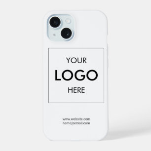 Zakelijk logo witte iPhone hoesje 15 Case