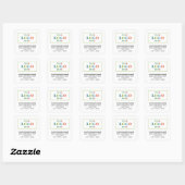Zakelijk Logo Witte Vierkante Retouradreslabels Sticker (Vel)