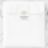 Zakelijk Logo Witte Vierkante Retouradreslabels Sticker (Tas)