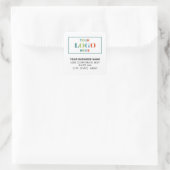 Zakelijk Logo Witte Vierkante Retouradreslabels Sticker (Tas)
