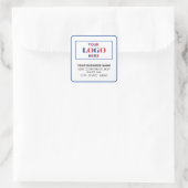 Zakelijk Logo Witte Vierkante Retouradreslabels Sticker (Tas)
