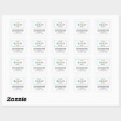 Zakelijk Logo Witte Vierkante Retouradreslabels Sticker (Vel)