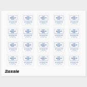 Zakelijk Logo Witte Vierkante Retouradreslabels Sticker (Vel)