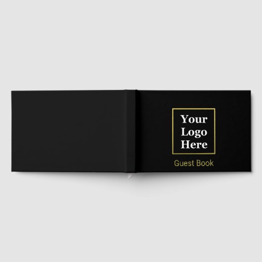 Zakelijk Logo Zwart en Goud Bedrijfsevenement Gastenboek (Volledig)