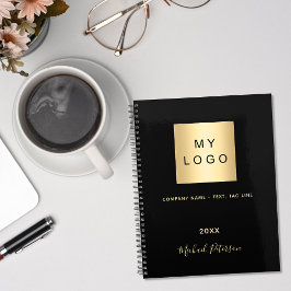 Zakelijk logo zwart goud elegant monogram 2024 planner