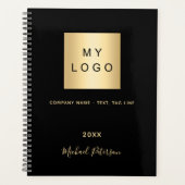 Zakelijk logo zwart goud elegant monogram 2024 planner (Voorkant)