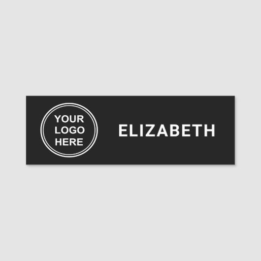 Zakelijk logo zwart naamplaatje (Voorkant)