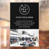 Zakelijk logo Zwart professioneel promotie foto Raamsticker (Vel 2)