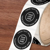 Zakelijk Logo Zwart Ronde Sticker