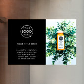 Zakelijk logo | Zwarte foto promotionele stijl Raamsticker